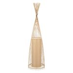 Rustic Wooden Bamboo Beige Decorative Floor Lamp 01755 Azores