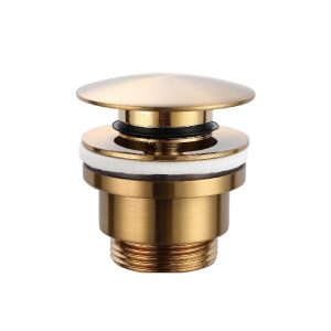Brushed Gold Click Clack Basin Waste Imex line VCC014 Oro
