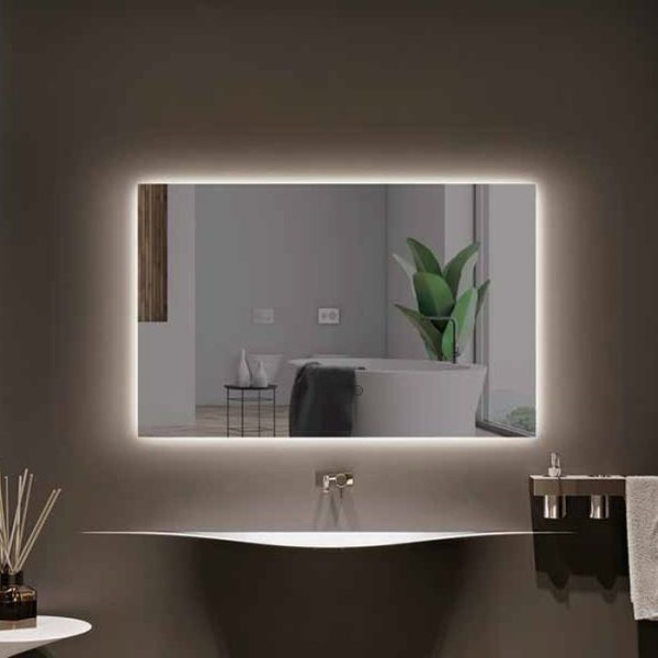 Italia Imex Modern Large LED Illuminated Anti-Fog Bathroom Mirror +4  Dimensions - FloBaLi