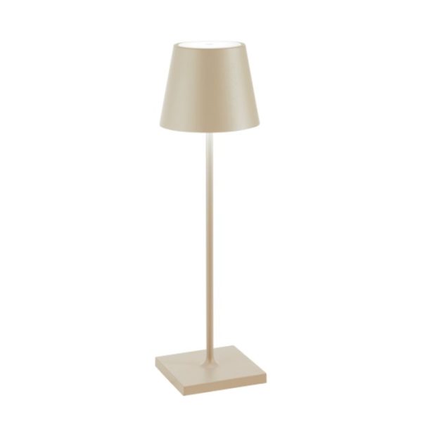 Sand Beige Color Modern Rechargeable Touch Dimmable Outdoor Table Lamp Led Poldina Zafferano LD0340S3
