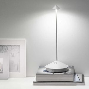 Bedside White Modern Rechargeable Touch Outdoor Table Lamp Led LD0650B3 Pina Zafferano
