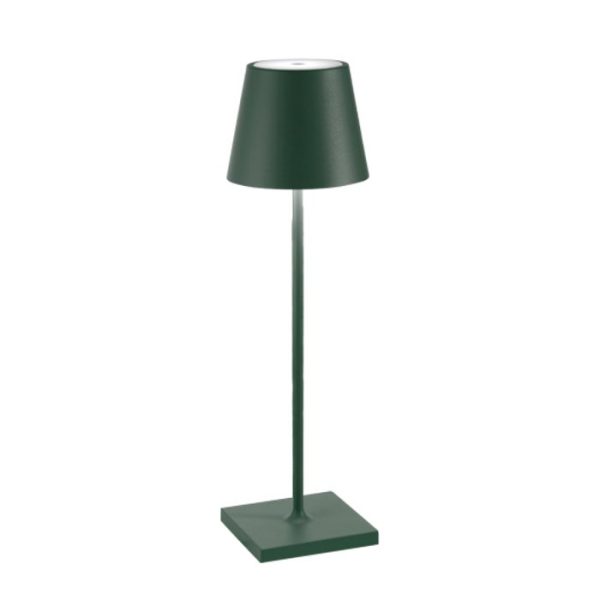 Dark Green Modern Rechargeable Touch Dimmable Outdoor Table Lamp Led Poldina Zafferano LD0340M3