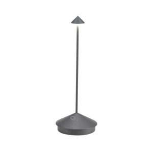 Dark Grey Modern Rechargeable Touch Outdoor Table Lamp Led LD0650N3 Pina Zafferano