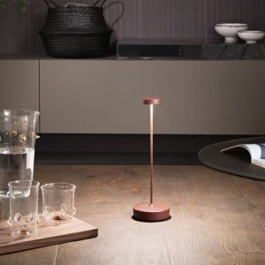 Brown Living Room Modern Rechargeable Touch Outdoor Table Lamp Led LD1010R3 Swap Zafferano