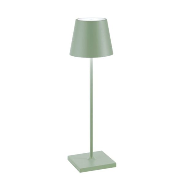 Light Green Modern Rechargeable Touch Dimmable Outdoor Table Lamp Led Poldina Zafferano LD0340G3