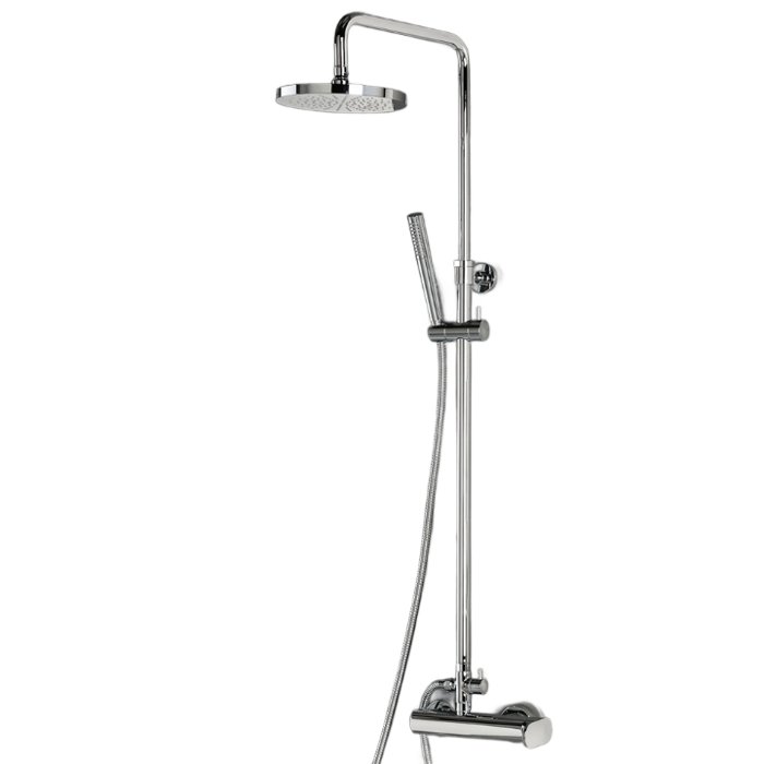 Chrome Adjustable Shower System Kit with Round Shower Head Ø20 Slim 500065-100 Armando Vicario