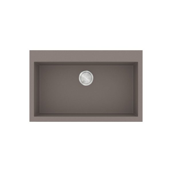 Modern Brown 1 Bowl Granite Kitchen Sink 79x50 Ultra Granite 808 Sienna Sanitec