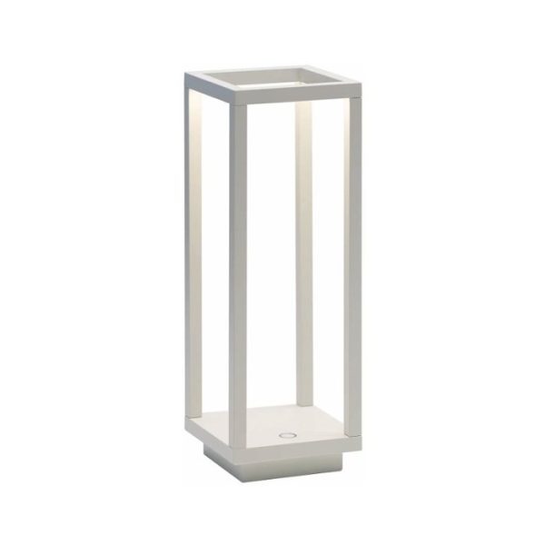 White Modern Rechargeable Touch Outdoor Table Lamp Led LD0258B3 Home Zafferano