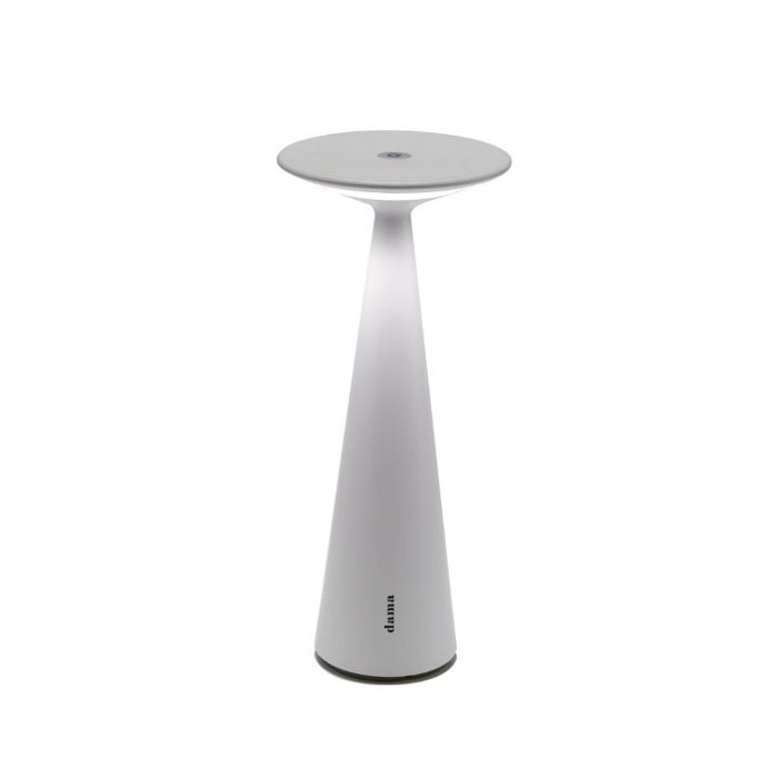 White Portable Table Lamp Decorative Rechargeable Touch Dimmable Outdoor LD0610B3 Dama Zafferano