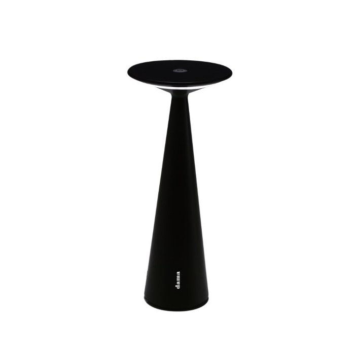 Modern Black Desk Lamp Decorative Rechargeable Touch Dimmable Outdoor LD0610N3 Dama Zafferano