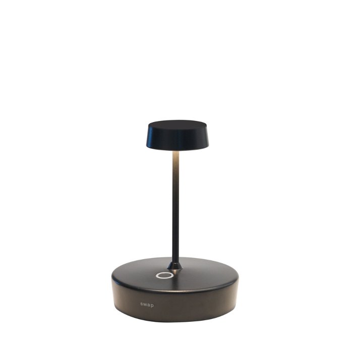 Black Modern Rechargeable Touch Outdoor Table Lamp Led LD1011N3 Swap Mini Zafferano