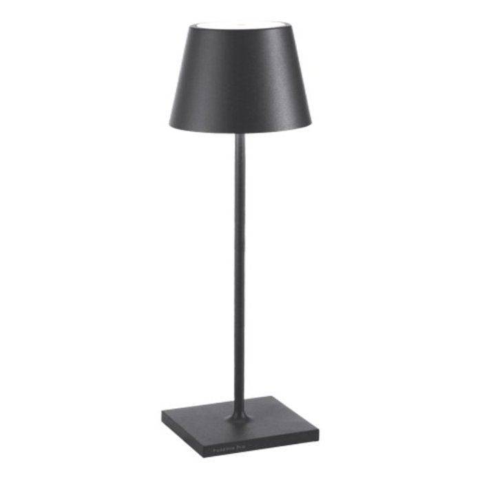 Graphite Modern Rechargeable Touch Dimmable Outdoor Table Lamp Led LD0395N3 Poldina L Desk Zafferano