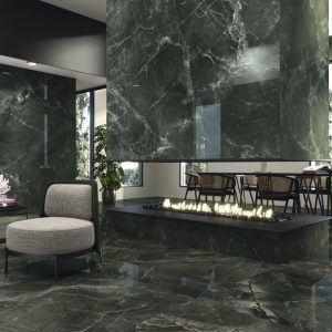 Modern Green Glossy Marble & Onyx Effect Wall & Floor Gres Porcelain Tile 60x120 Manaos Green Baldocer