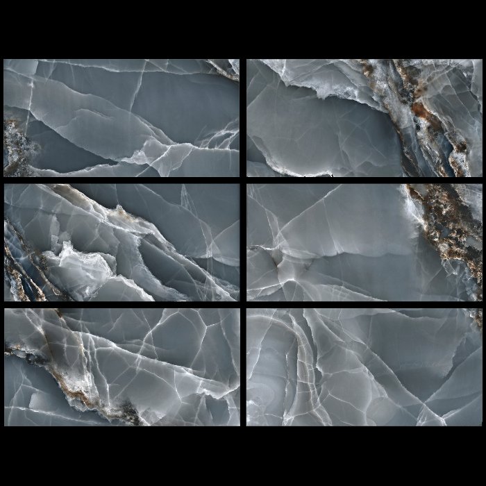 Modern Blue Glossy Marble/Onyx Effect Wall & Floor Gres Porcelain Tile 60×120 Onyx Bleu Baldocer