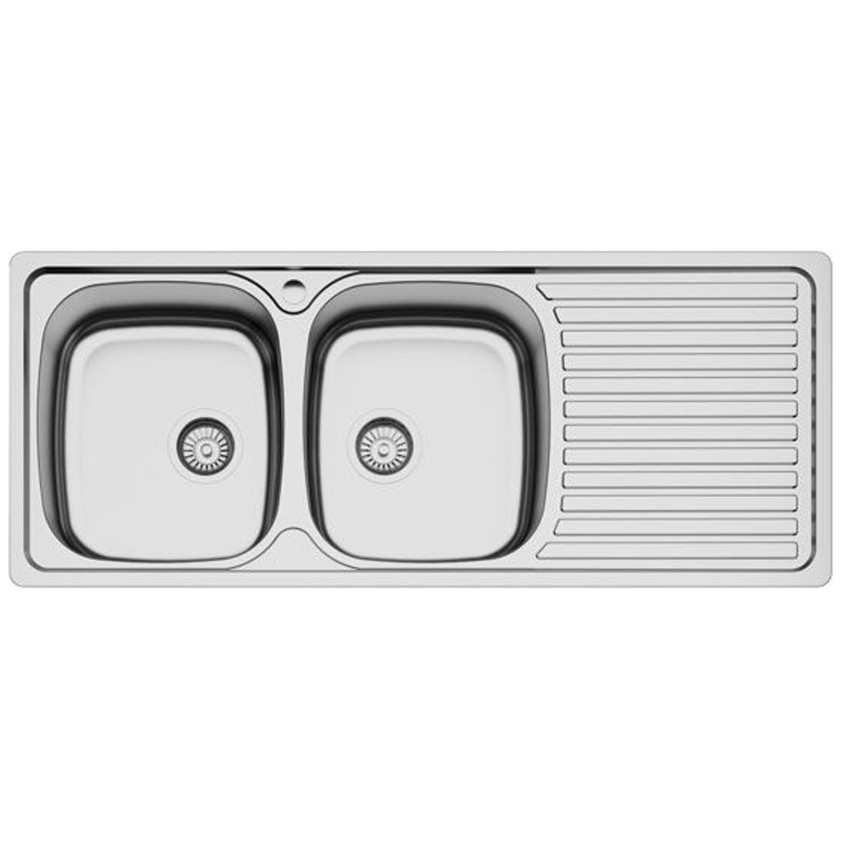 2 Bowl Stainless Steel Kitchen Sink with Drainer 116×50 Karag BL 933B