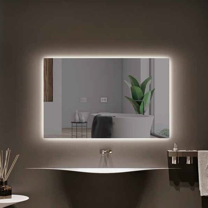 Modern Large LED Illuminated Anti-Fog Bathroom Mirror Italia Imex