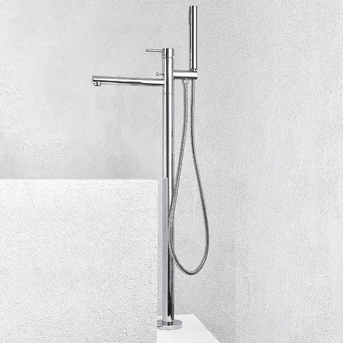 Crome floor mounted tub faucets luxury Cyrcus 70065-100 Armando Vicario