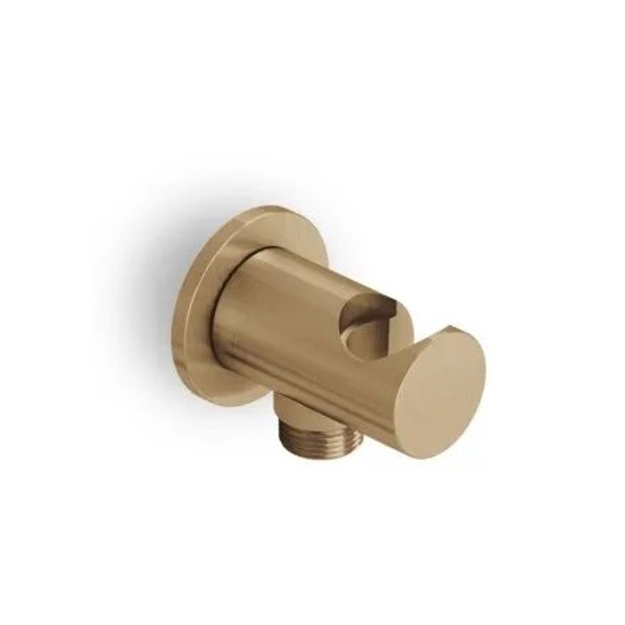 Bronze fixed wall outlet elbow with parking bracket C10131-221 Eurorama