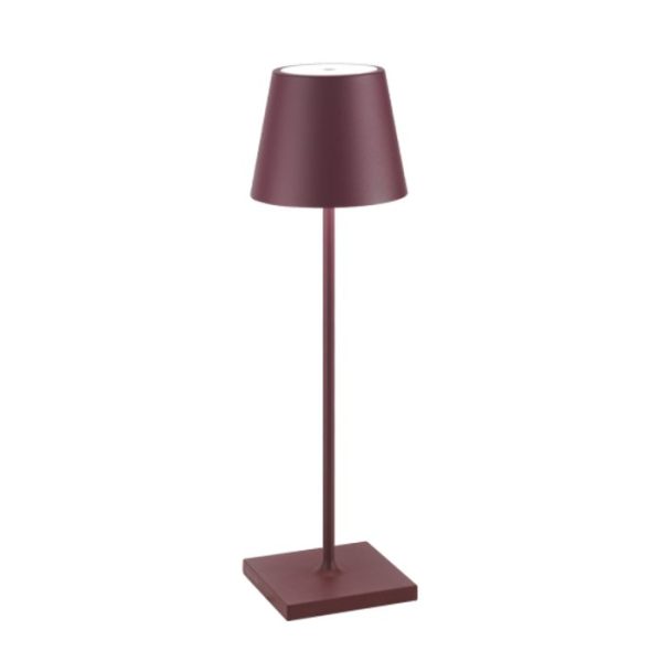 Burgunty Modern Rechargeable Touch Dimmable Outdoor Table Lamp Led Poldina Zafferano LD0340X3