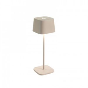 Beige Sand Modern Rechargeable Touch Dimmable Outdoor Table Lamp Led LD0870S3 Ofelia Zafferano