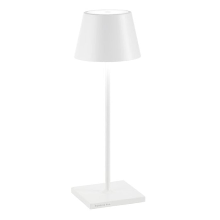 White Large Rechargeable Touch Dimmable Modern Outdoor Table Lamp LD0395B3 Poldina L Desk Zafferano