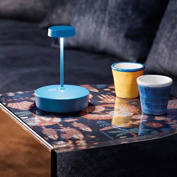 Living Room Blue Modern Rechargeable Touch Outdoor Table Lamp Led LD1011K3 Swap Mini Zafferano