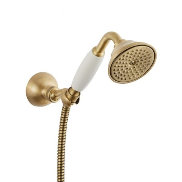 Retro round hand shower with shower handset holder Bugnatese Oxford