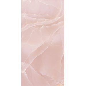 Pink Glossy Marble/Onyx Effect Gres Porcelain Tile 60x120 Onyx Rose Baldocer