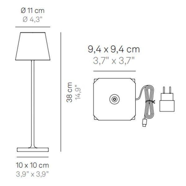 Diagram for table lamp Zafferano Poldina