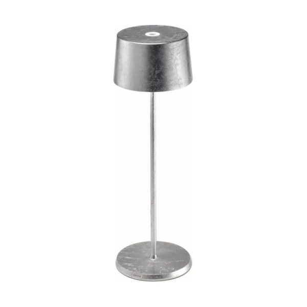 Silver Leaf Modern Rechargeable Touch Dimmable Outdoor Table Lamp Led LD0850BFA Olivia Zafferano