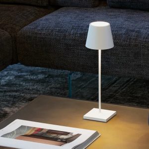 Modern Living Room Rechargeable Table Lamp Led with Touch Switch Dimmable Poldina Zafferano