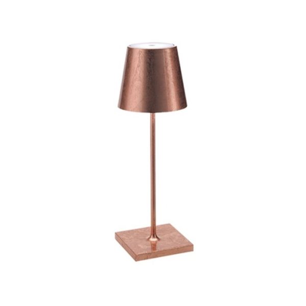 Copper Leaf Decorative Rechargeable Touch Dimmable Outdoor Table Lamp Led Zafferano Poldina Mini LD0320RFR