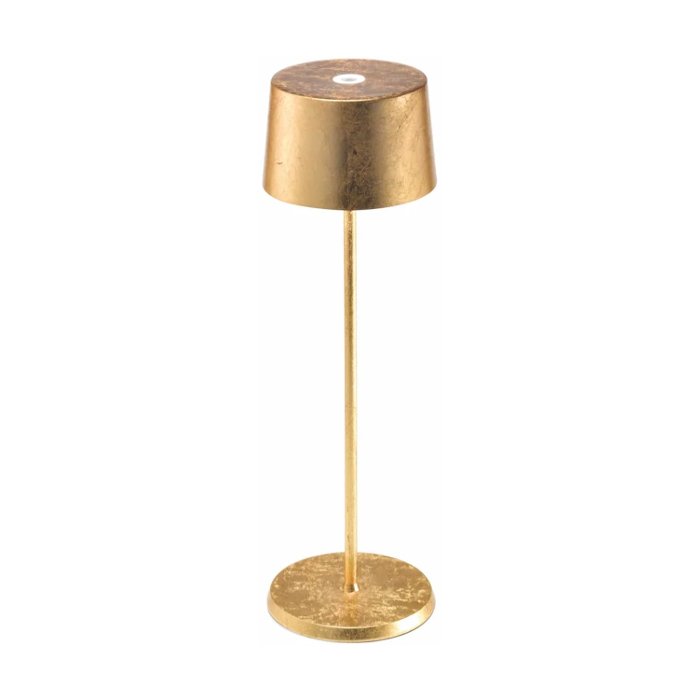 Gold Leaf Modern Rechargeable Touch Dimmable Outdoor Table Lamp Led LD0850BFO Olivia Zafferano