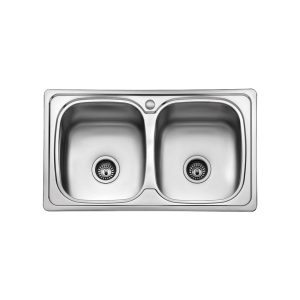 2 Bowl Stainless Steel Kitchen Sink 86x50 Karag BL 898