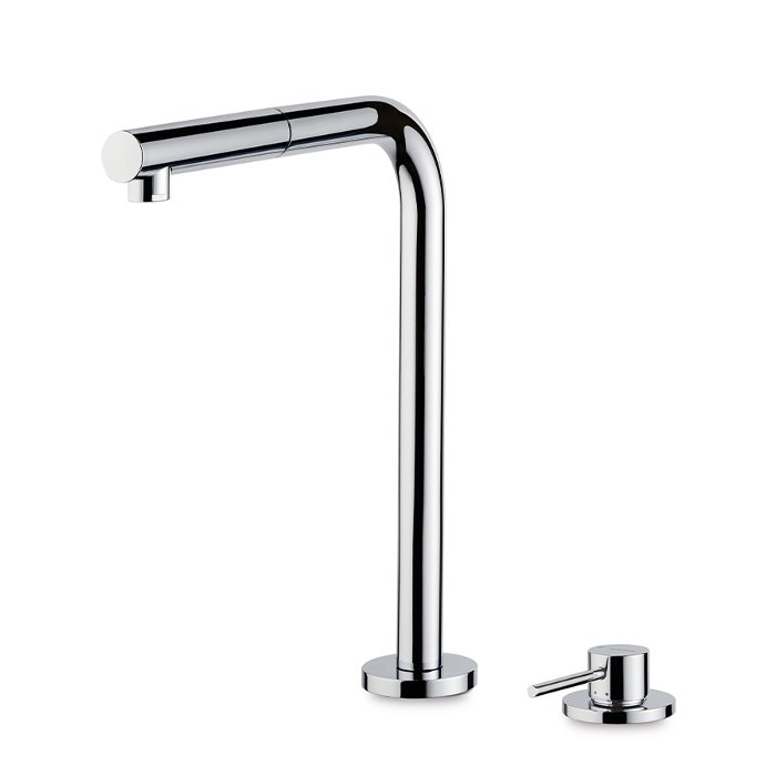 Italian 2 hole kitchen mixer tap with pull out spray N21 71725 NewForm