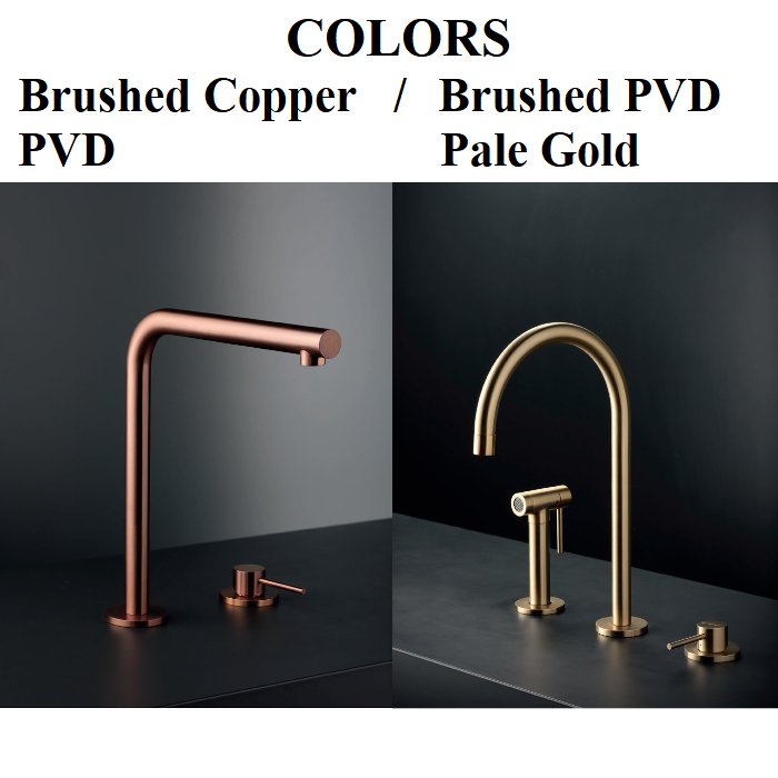 Italian kitchen tap brushed copper brushed gold PVD N21 NewForm Colors