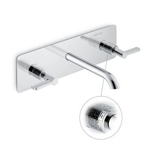 Luxury Tec Lever Wall Mounted Basin Mixer 3TH with Concealed Body Blink Chic 71121E New Form