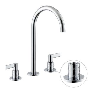 Italian 3 hole deck mounted high basin mixer chrome 71102.21.018 Blink Chic Luxury New Form