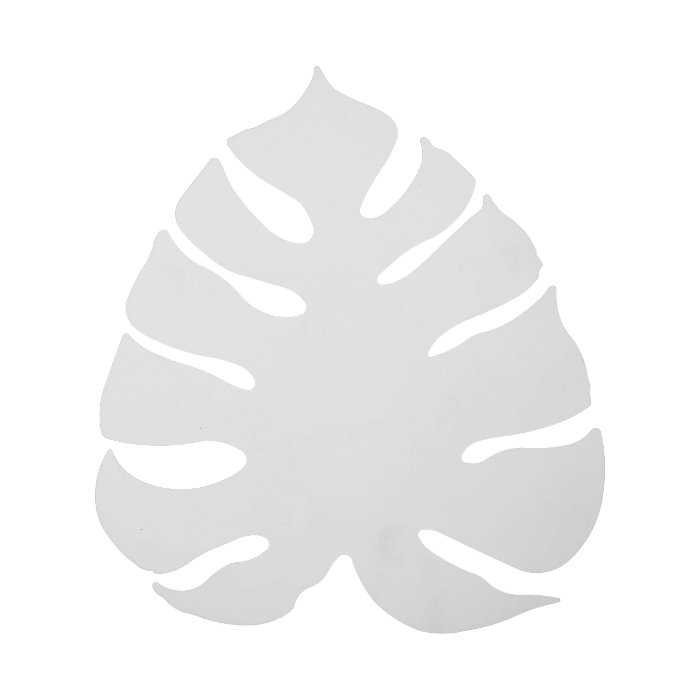 White Modern Decorative Metal Leaf-Shaped Wall Sconce 4667 Monstera Tk Lighting