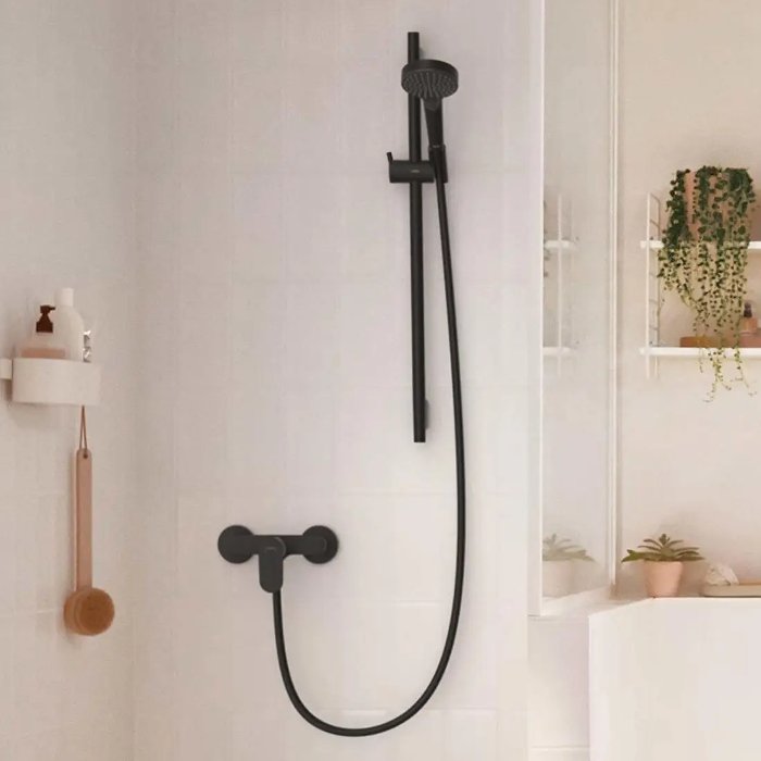 Rebris S Single lever shower mixer for exposed installation
