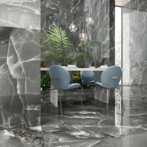 Marble/Onyx Effect Wall & Floor Gres Porcelain Tile 60x120 6mm Agate Dark Baldocer