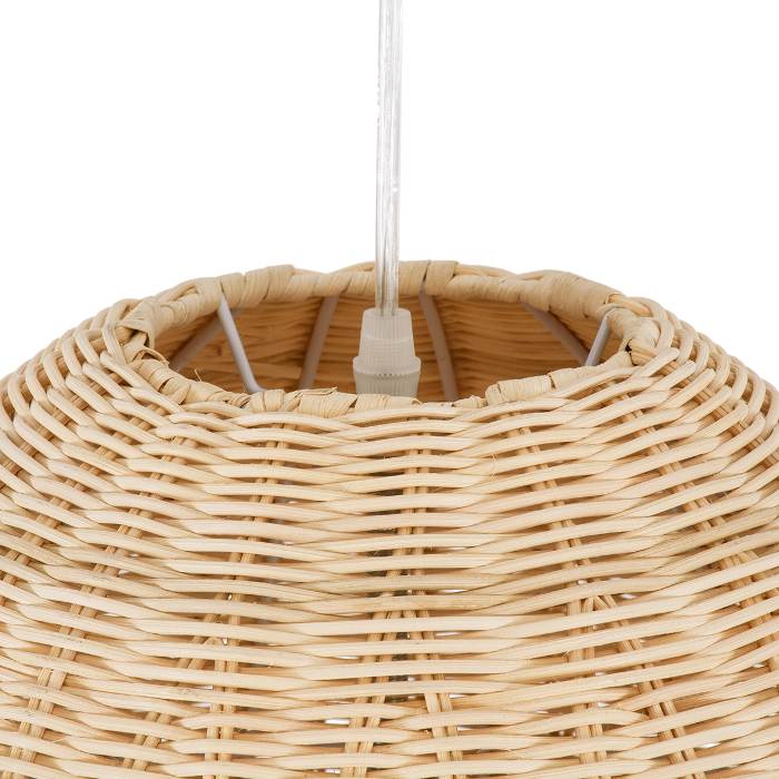 Bulb base and bamboo details from pendant ceiling light 01746 Farol Globostar