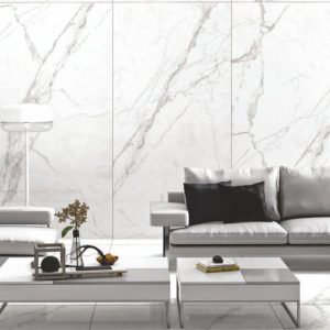 White Matt Rocker Marble Effect Wall & Floor Gres Porcelain Tile 60x120 Magno Satvario