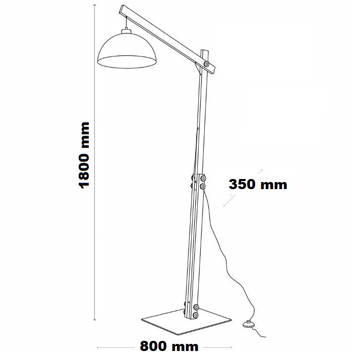 Diagram for industrial floor lamp 5592 5582 Oslo Tk Lighting