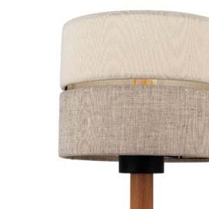Fabric shade and wooden details from table lamp 5596 Eco TK Lighting