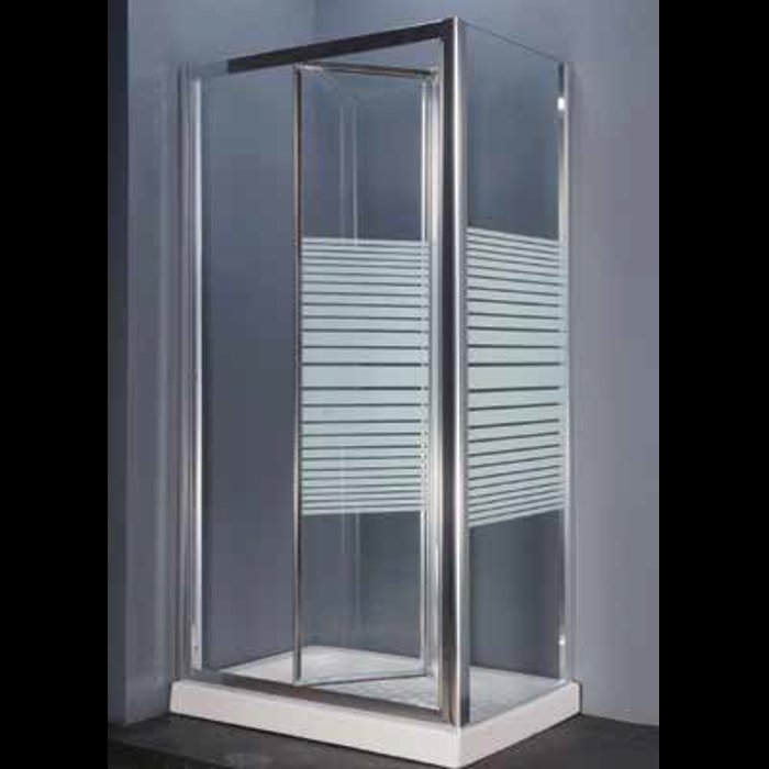Modern Bi-Fold Shower Door or Enclosure 4mm Serigraphy Safety Glass 185H Venia 110