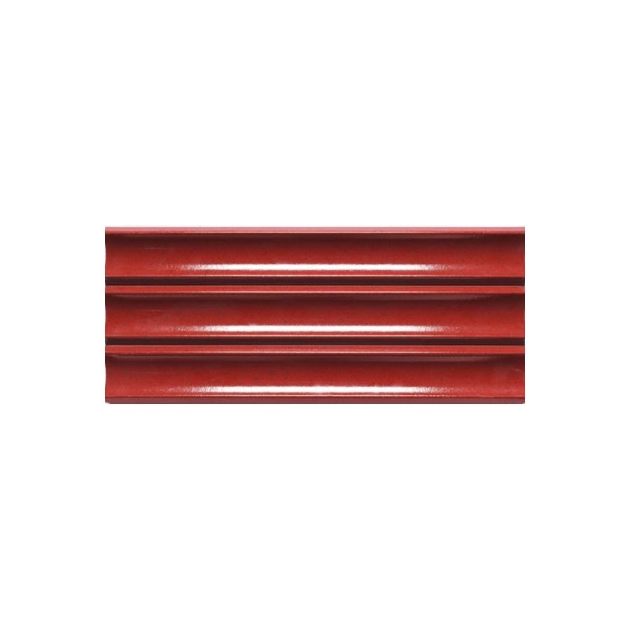 Modern Glossy 3D Wavy Wall Porcelain Tile 17x40 Jazz Red Natucer