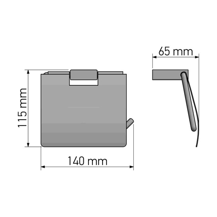 120417 Monogram Sanco Modern Toilet Roll Holder with Cover
