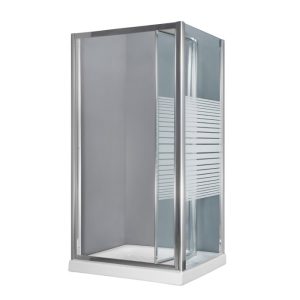 Modern Bi-Fold Shower Enclosure 4mm Serigraphy Safety Glass 185H Venia 110