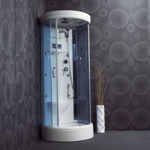 Luxury Corner Steam Shower Cabin 90x90x208 ZAA230 Sanitec